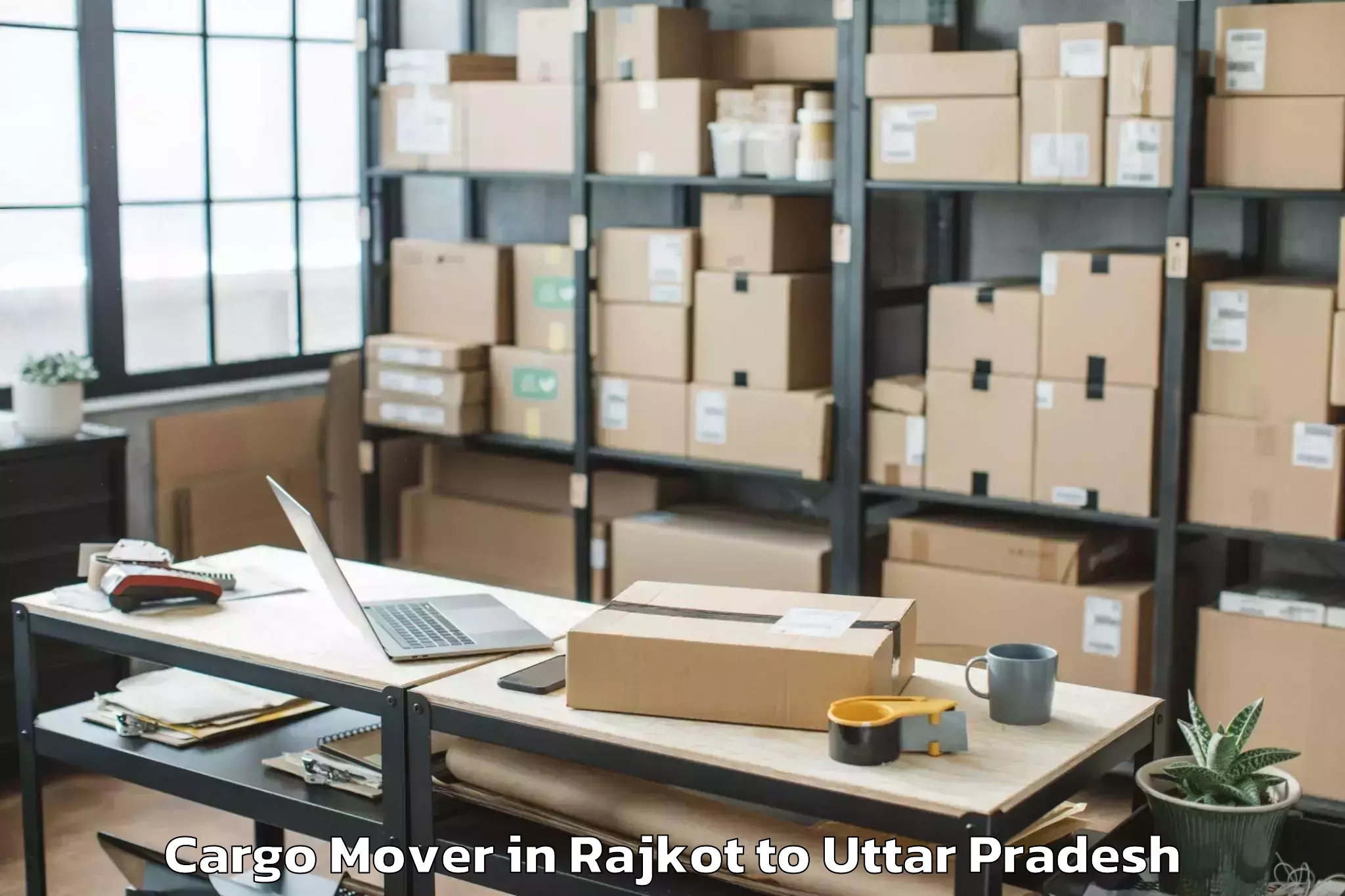 Hassle-Free Rajkot to Ghanghata Cargo Mover